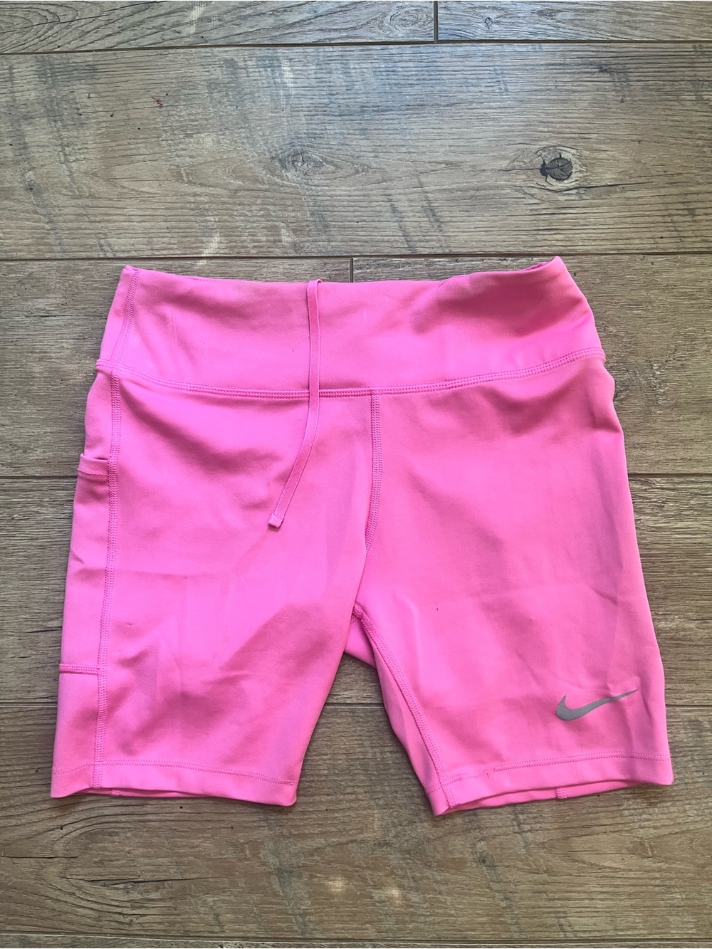 Nike Women's Bright Pink High-Rise Bike Shorts